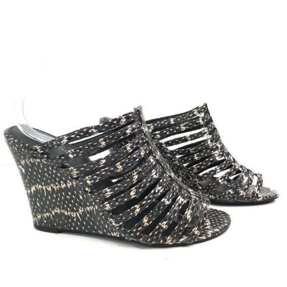 Calvin Klein Wedge Phillipa Snakeskin Strappy Shoe - Picture 6 of 13